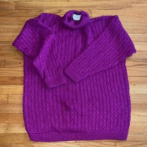 Vintage Oversized Purple Knit Sweater